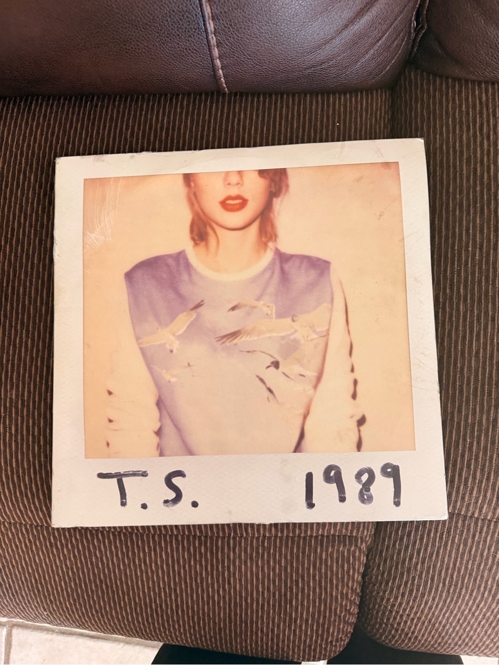 Taylor Swift Purple and Cream 1989 Album Art Vinyl Sleeve